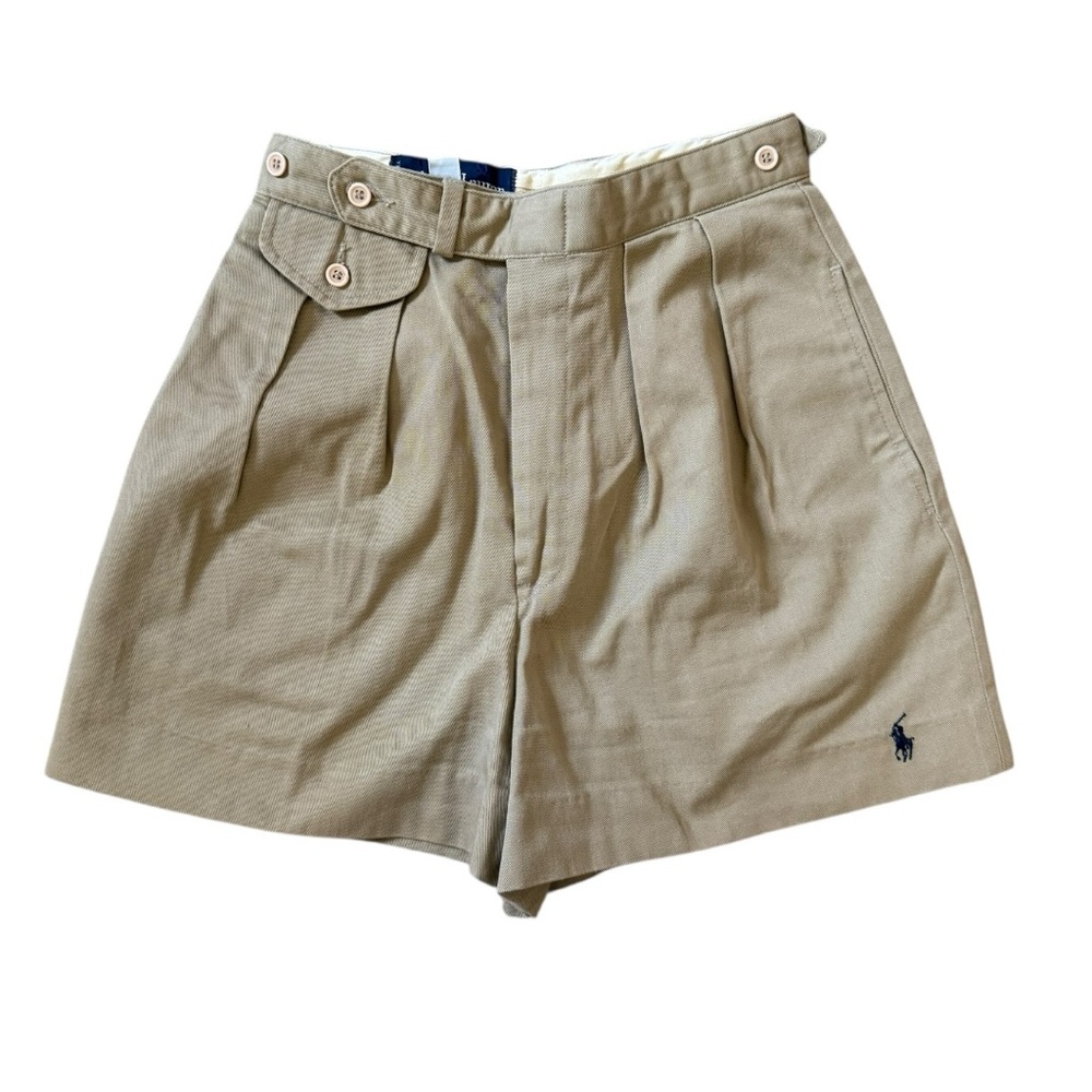 Ralph Lauren Polo Khaki Chino Pleated Shorts Kids Size 4 Rare